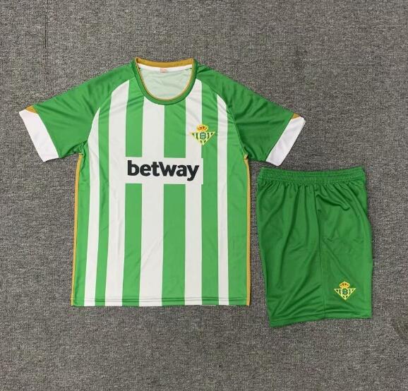 Kids Real Betis Home Soccer Kits Shirt With Shorts 2020/21